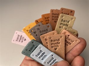 Kunst ruskind symærker - handmade i fine farver, 20 stk